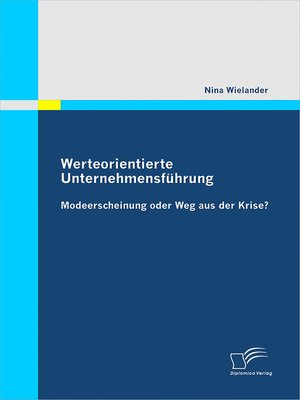 cover image of Werteorientierte Unternehmensführung